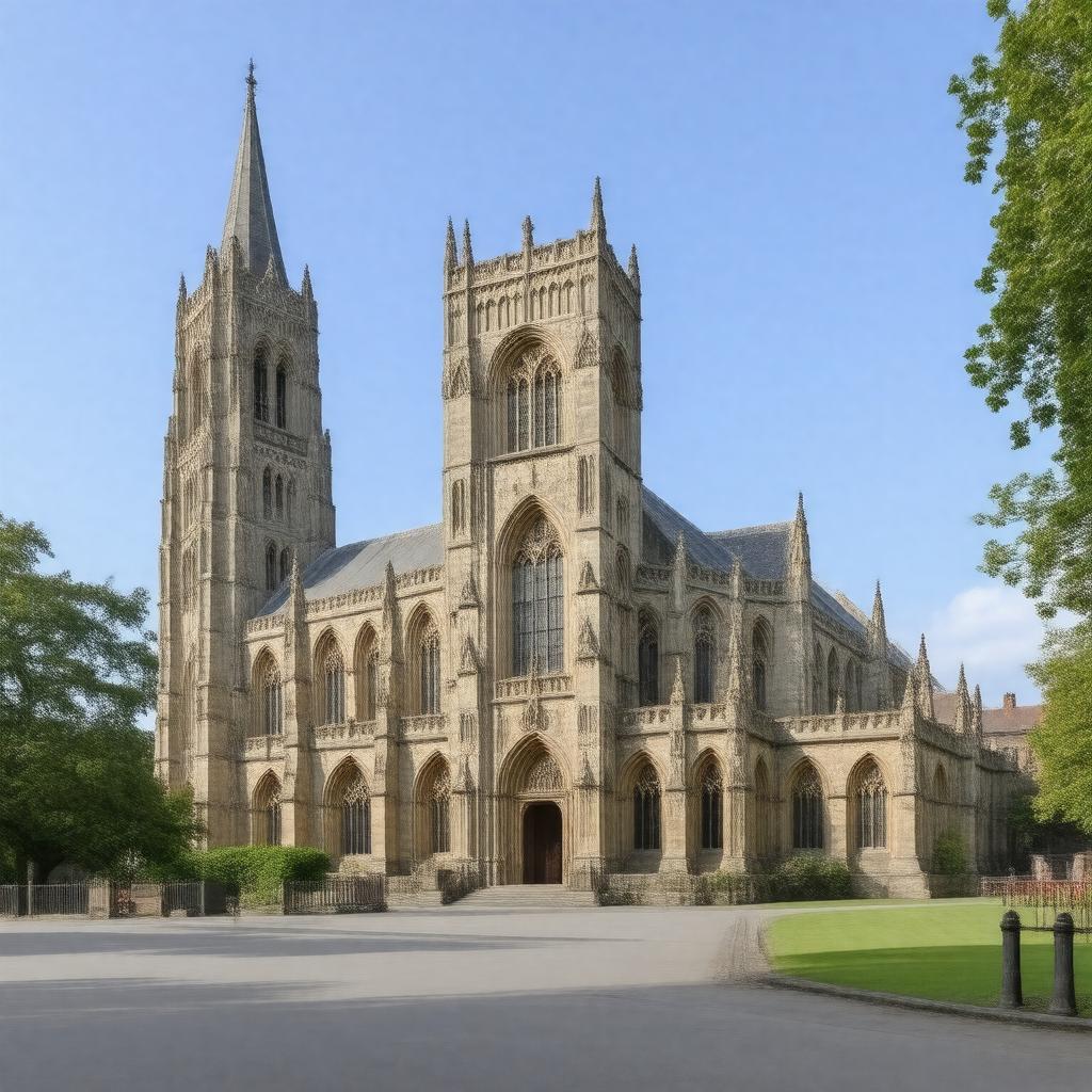 AI-created image of Worcester Cathedral