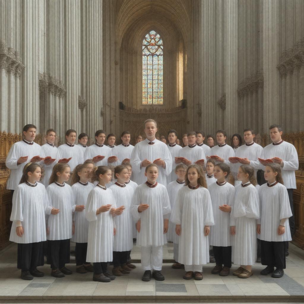 Click to view larger image AI-created image of Worcester Cathedral Choir