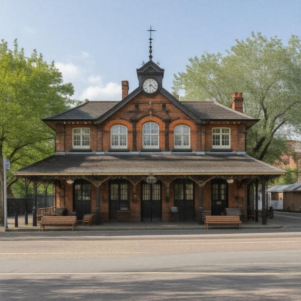Click to view larger image AI-created image of Worcester Foregate Street railway station