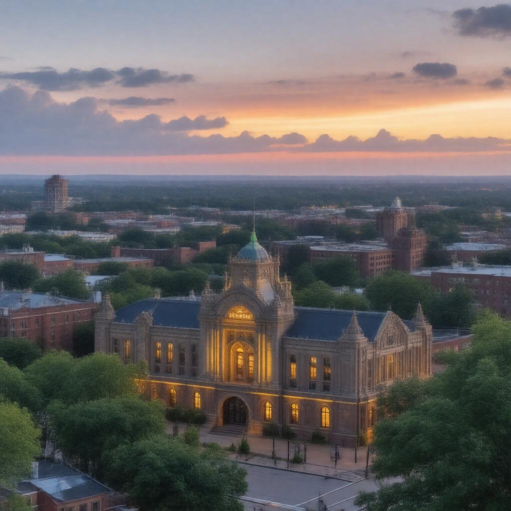 AI-created image of Worcester, Massachusetts, United States