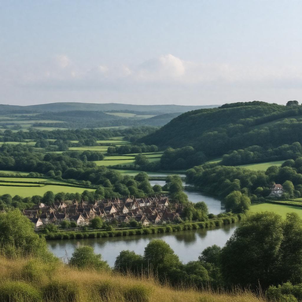 AI-created image of Worcestershire (UK)