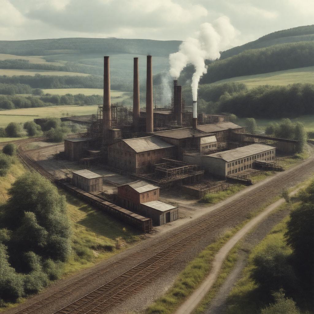 Click to view larger image AI-created image of Workington Rail Mill