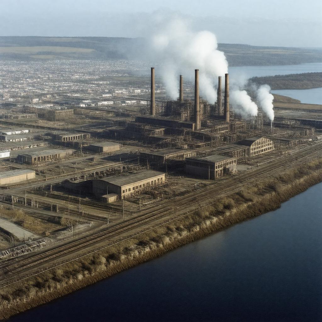 AI-created image of Workington Steelworks