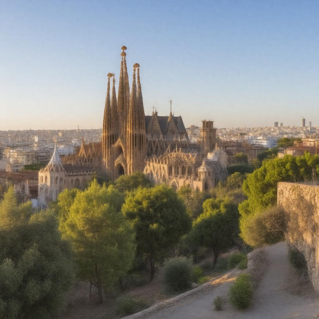 AI-created image of Works of Antoni Gaudí