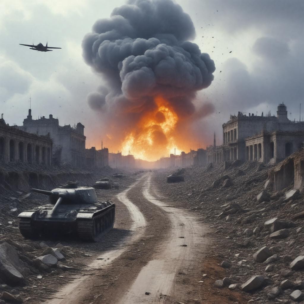 AI-created image of World War II