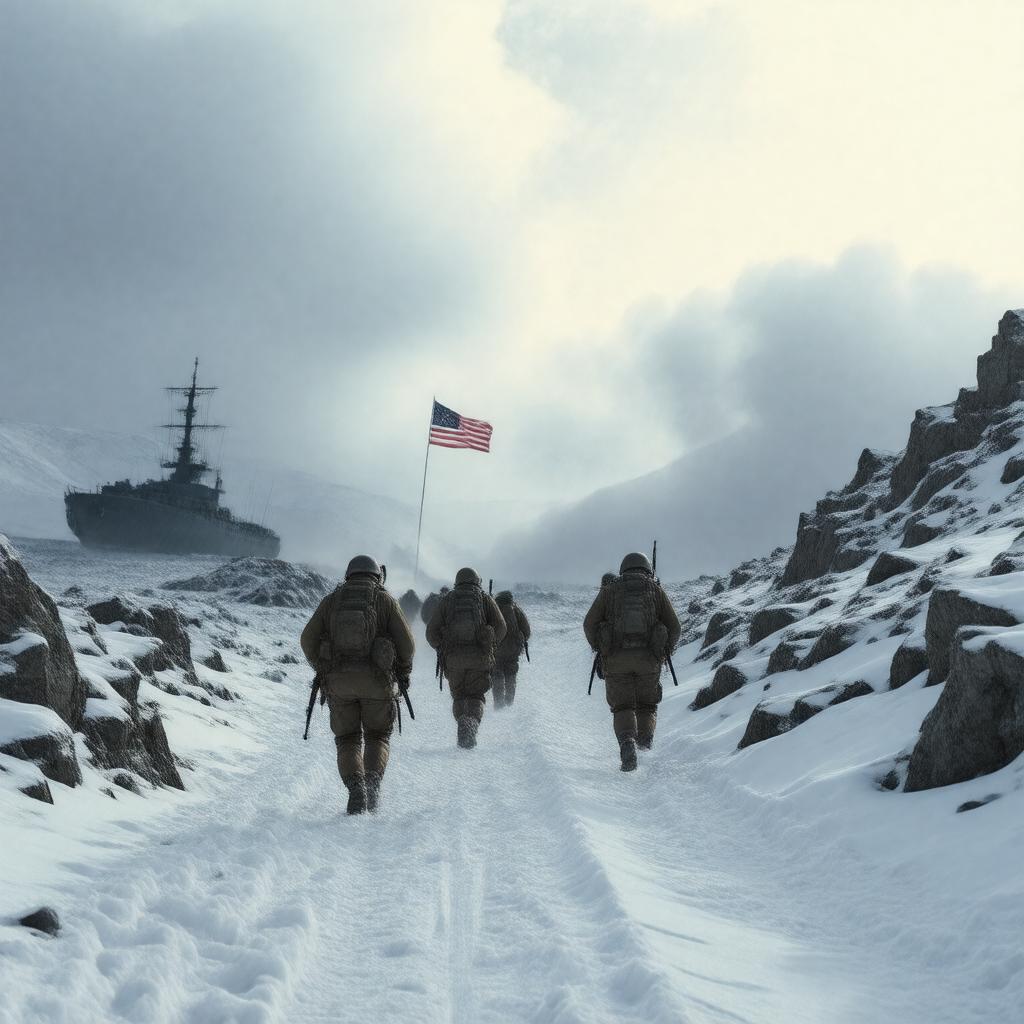 AI-created image of World War II Aleutian Islands Campaign