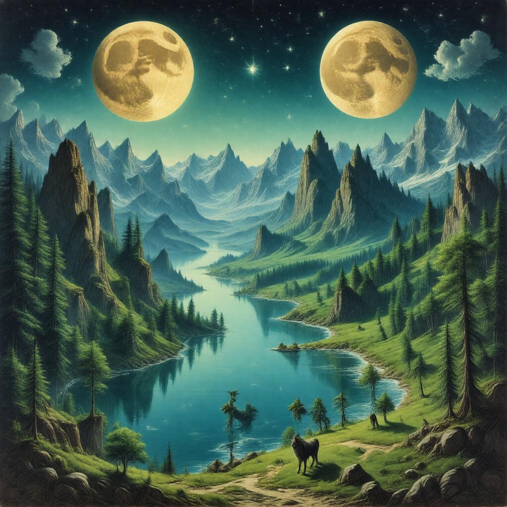 AI-created image of World of Two Moons