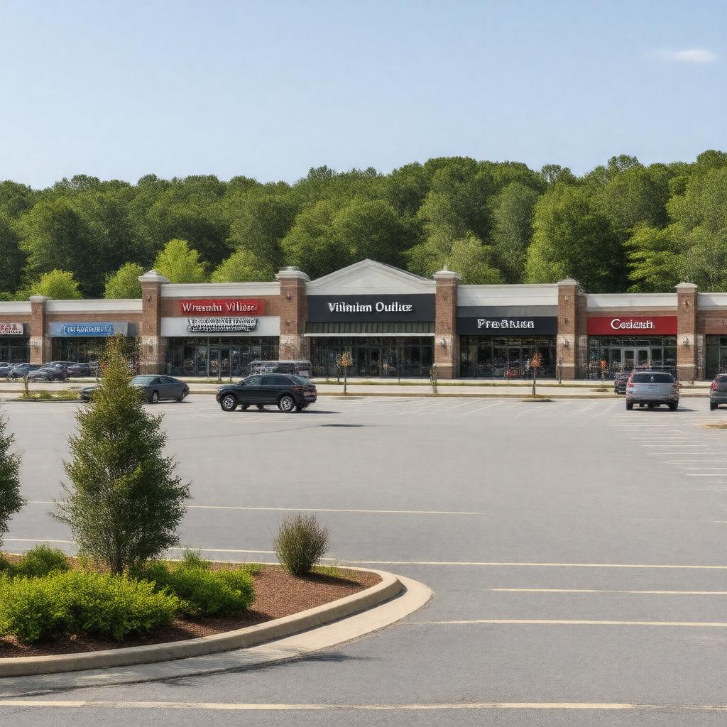 AI-created image of Wrentham Village Premium Outlets