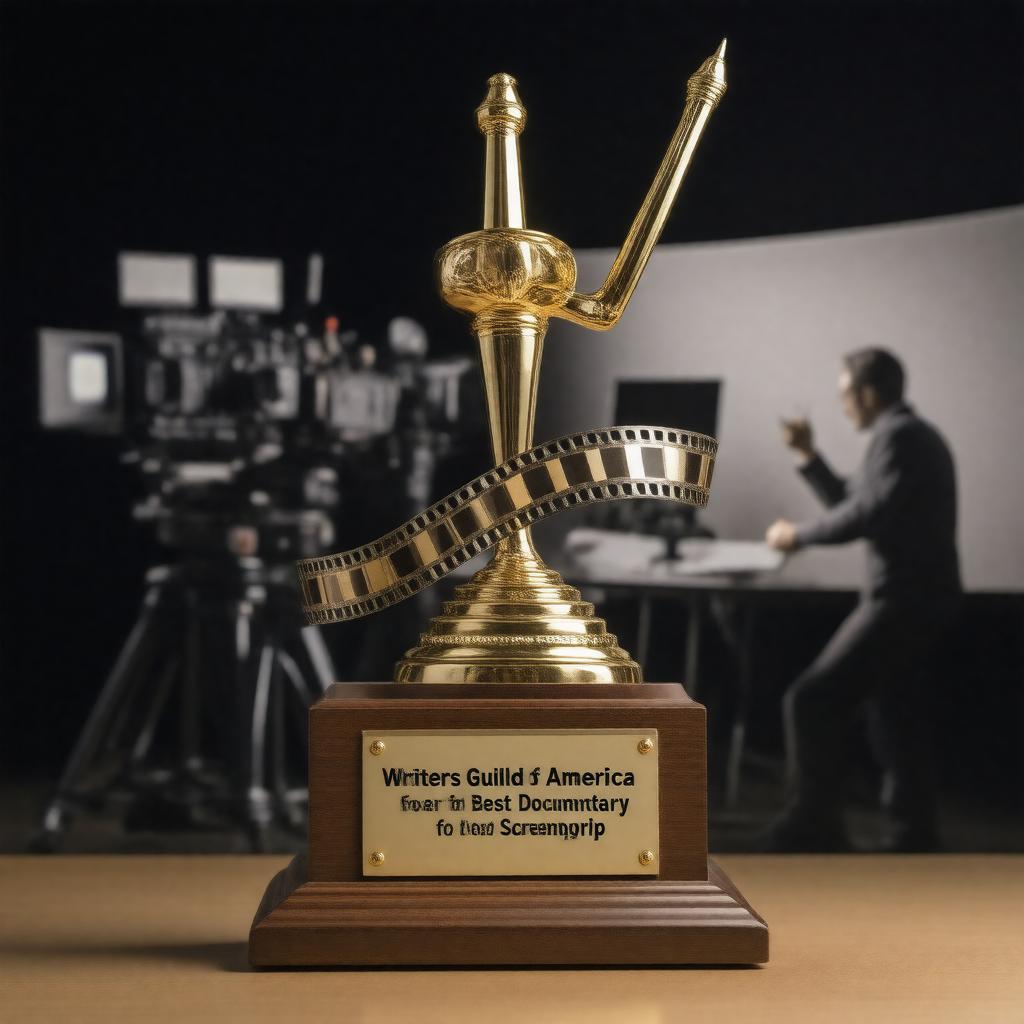 Click to view larger image AI-created image of Writers Guild of America Award for Best Documentary Screenplay