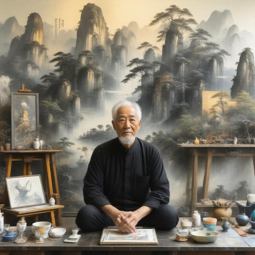 AI-created image of Wu Guanzhong