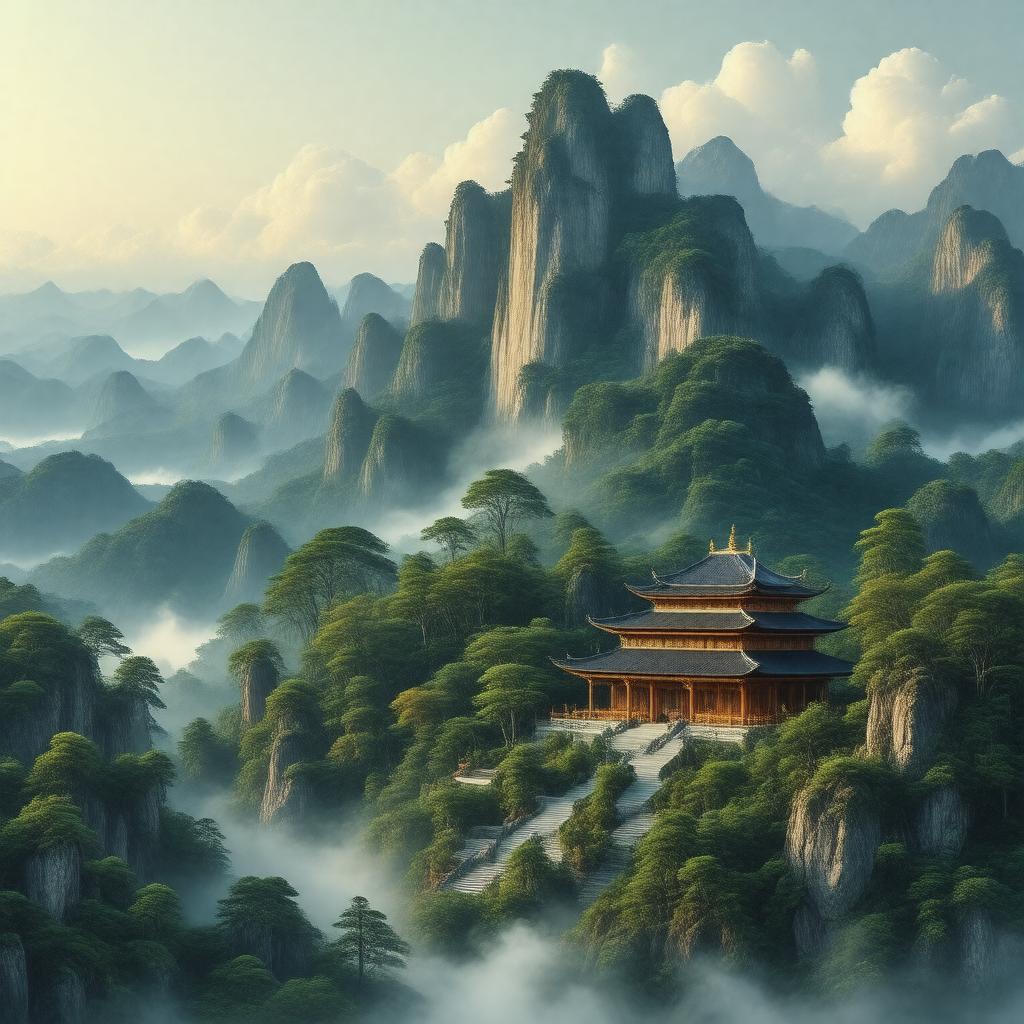 AI-created image of Wudang Mountains