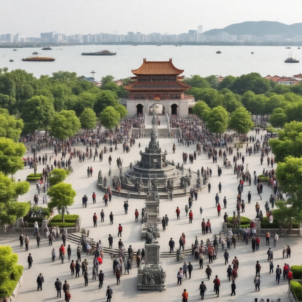 Click to view larger image AI-created image of Wushan Square