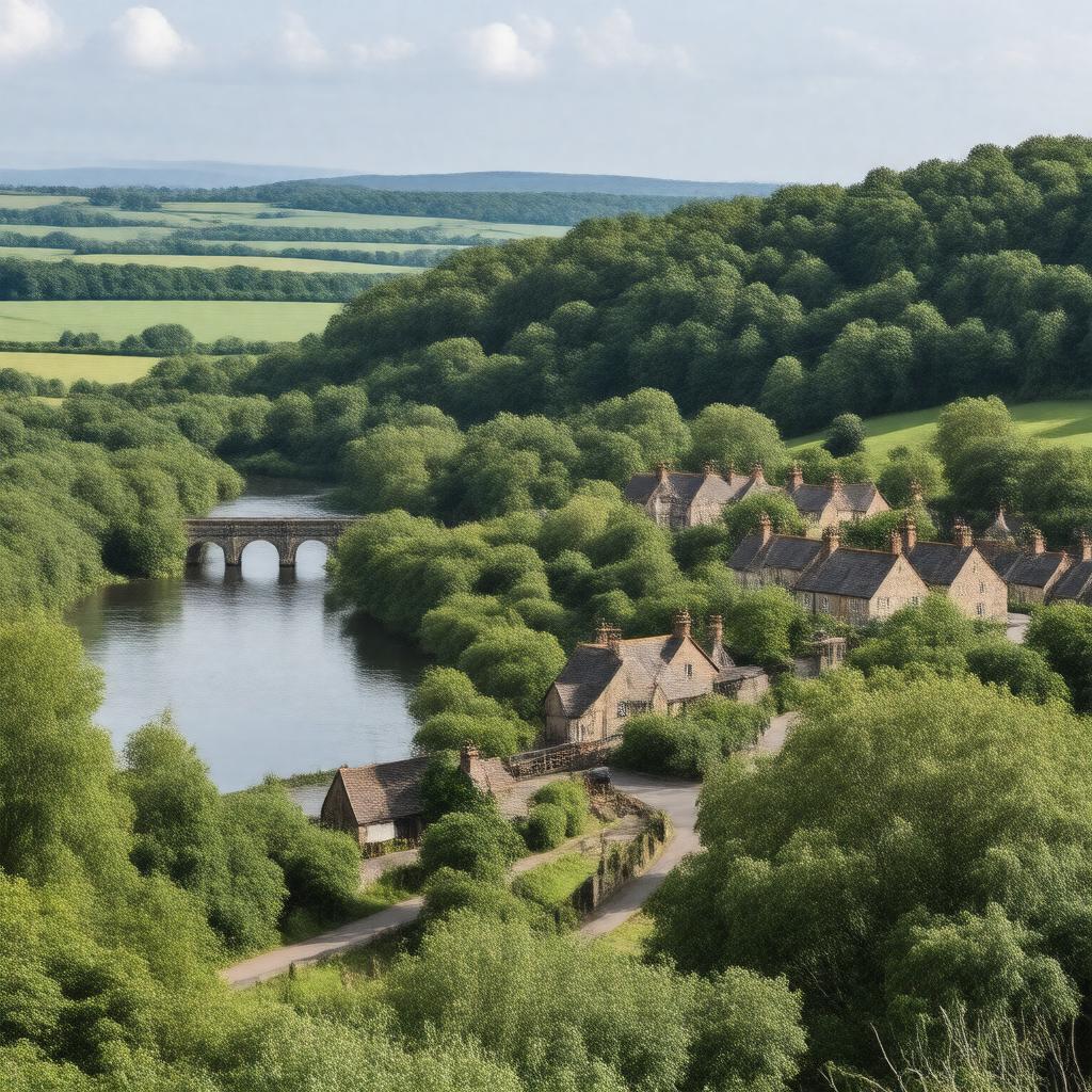 AI-created image of Wylam, Northumberland, England