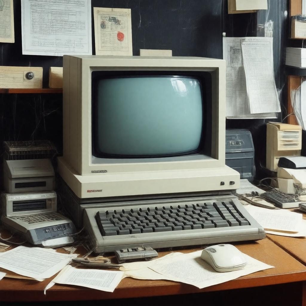 Click to view larger image AI-created image of Xerox Alto