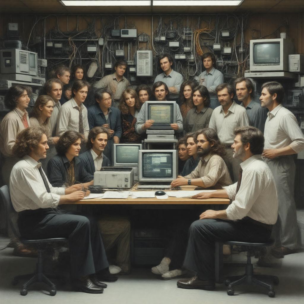 Click to view larger image AI-created image of Xerox PARC research team