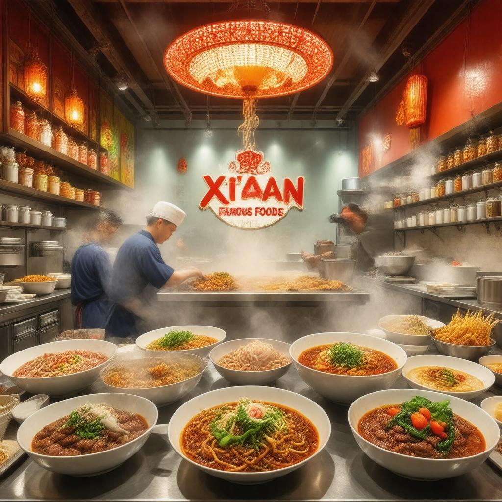 Click to view larger image AI-created image of Xi'an Famous Foods