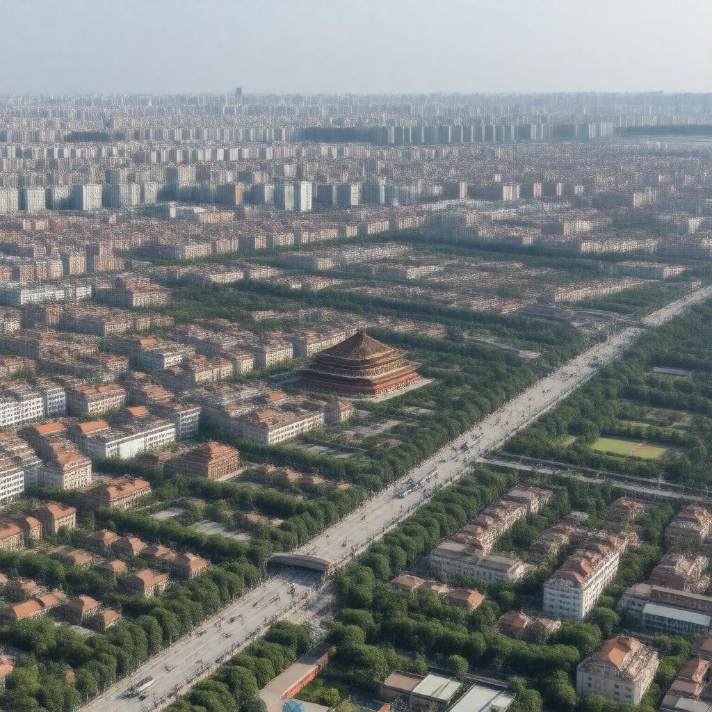 AI-created image of Xicheng District, Beijing, China