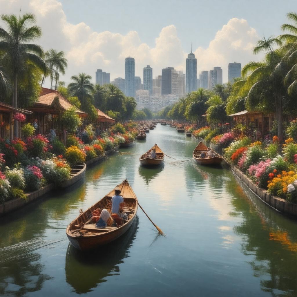 AI-created image of Xochimilco