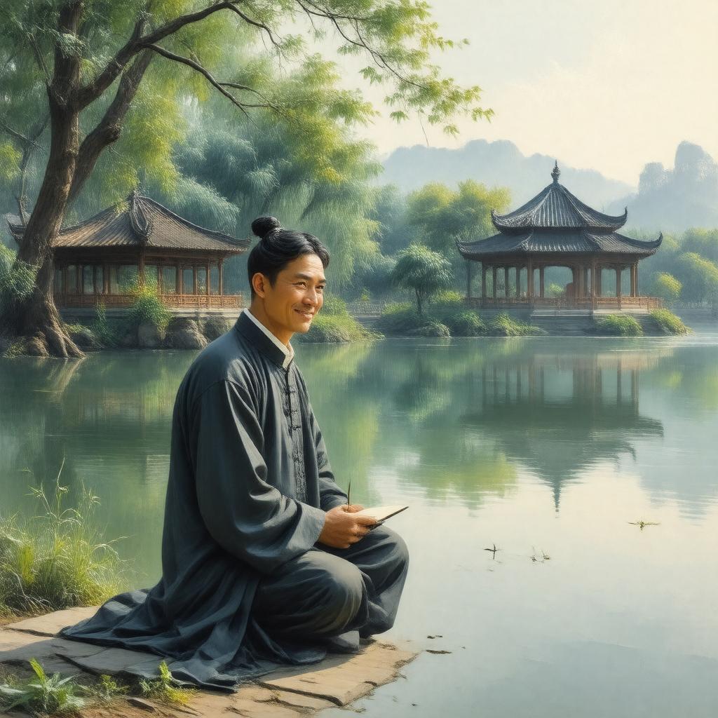 AI-created image of Xu Zhimo