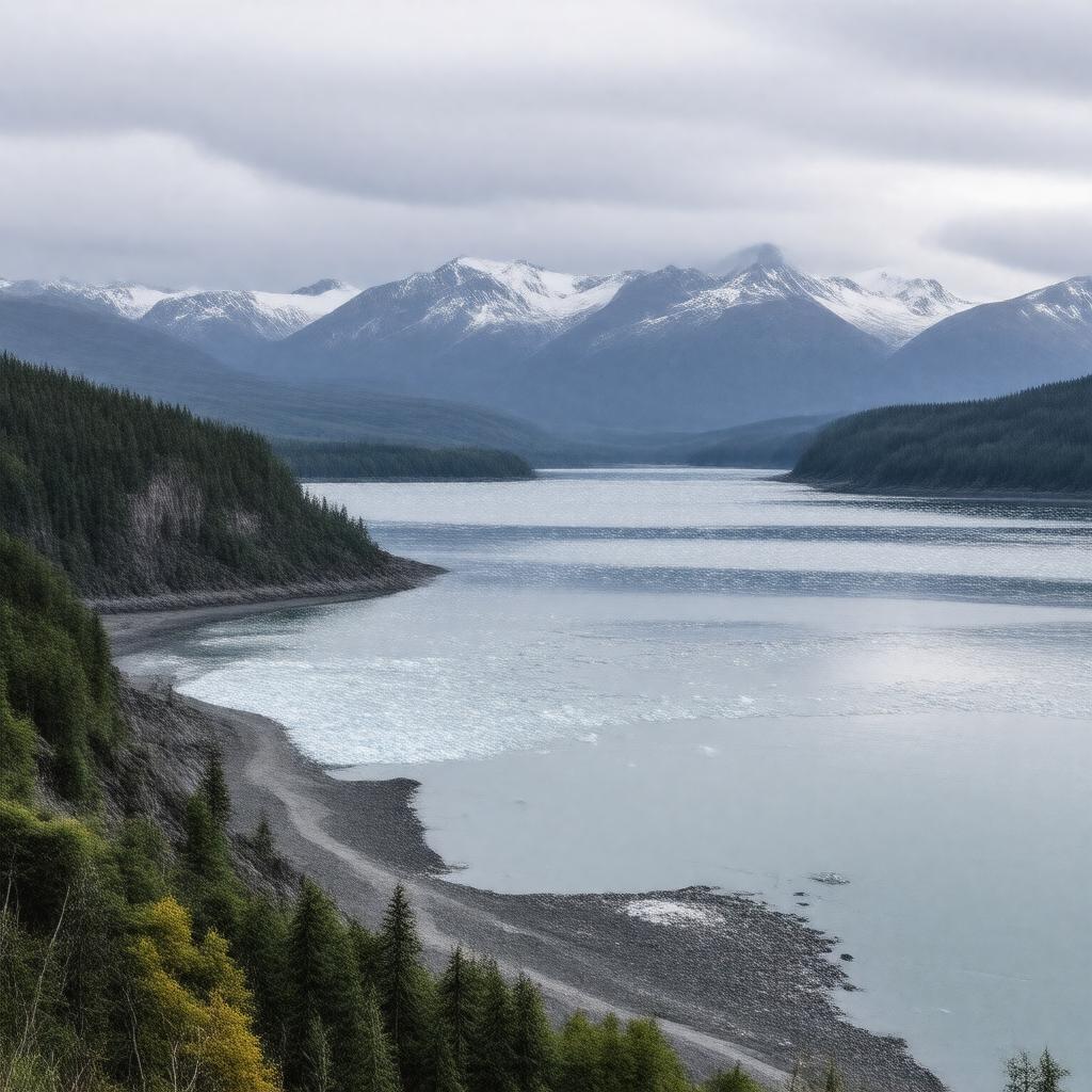 AI-created image of Yakutat Bay