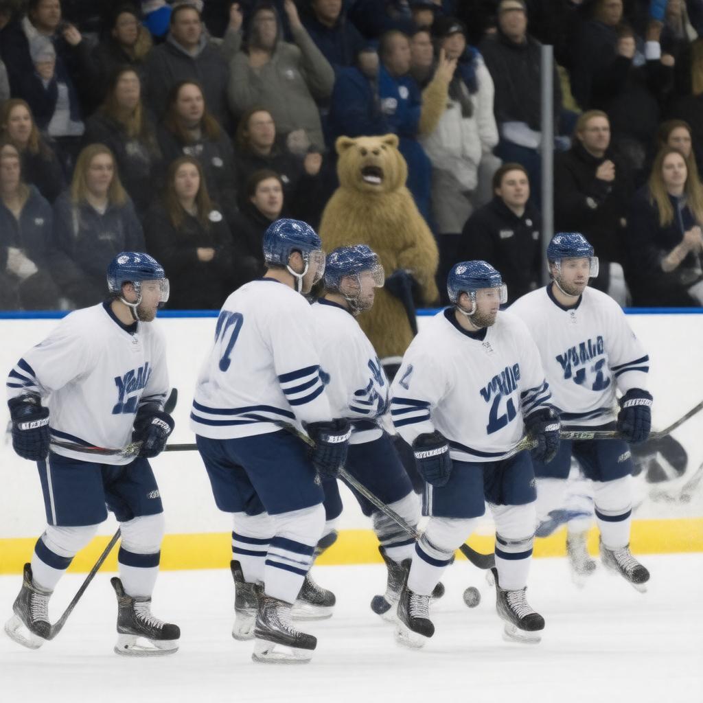 AI-created image of Yale Bulldogs men's ice hockey