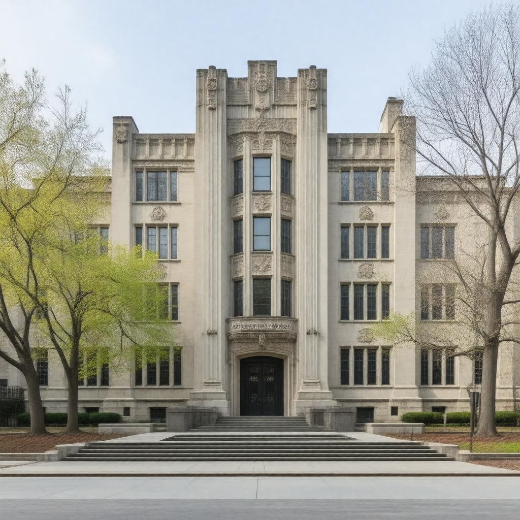 Click to view larger image AI-created image of Yale Jackson School of Global Affairs