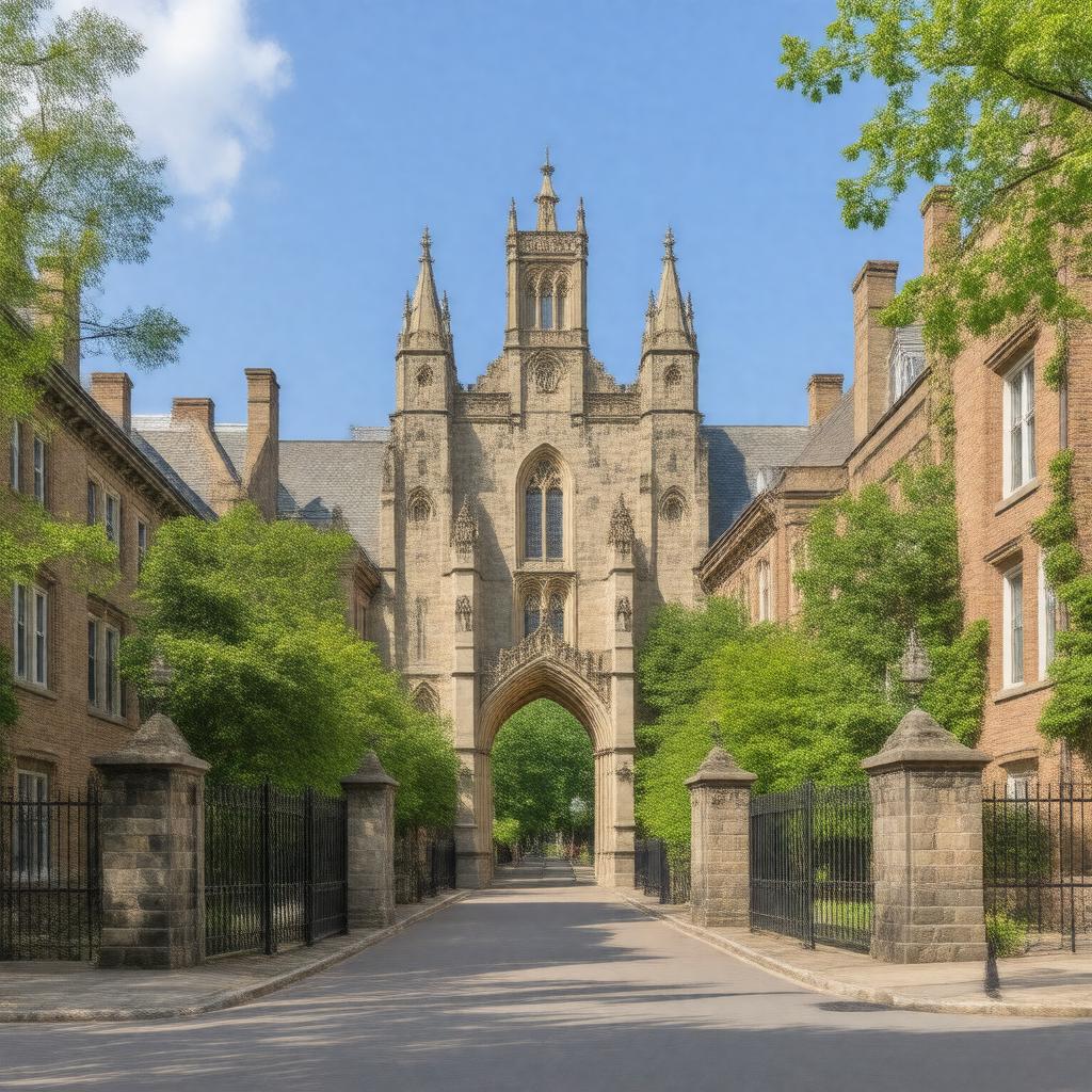 AI-created image of Yale University Old Campus