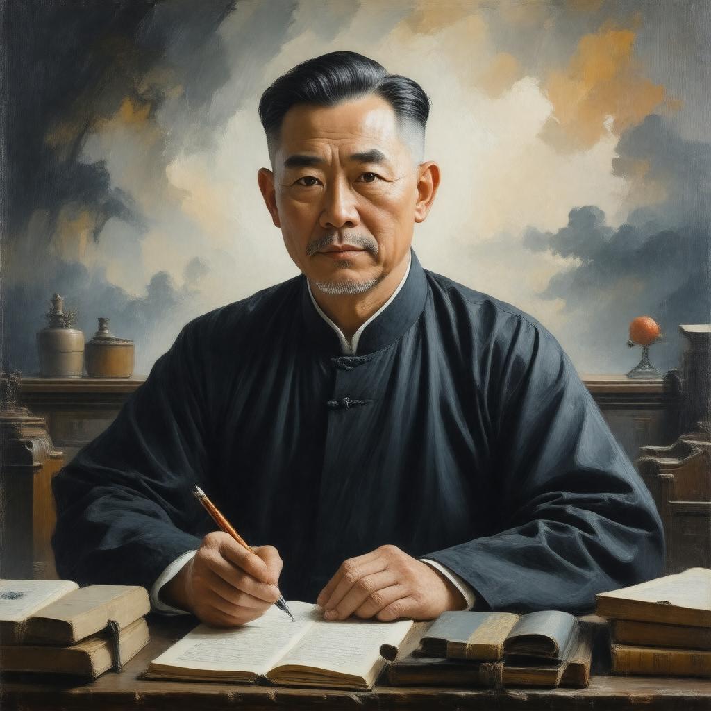 AI-created image of Ye Shengtao