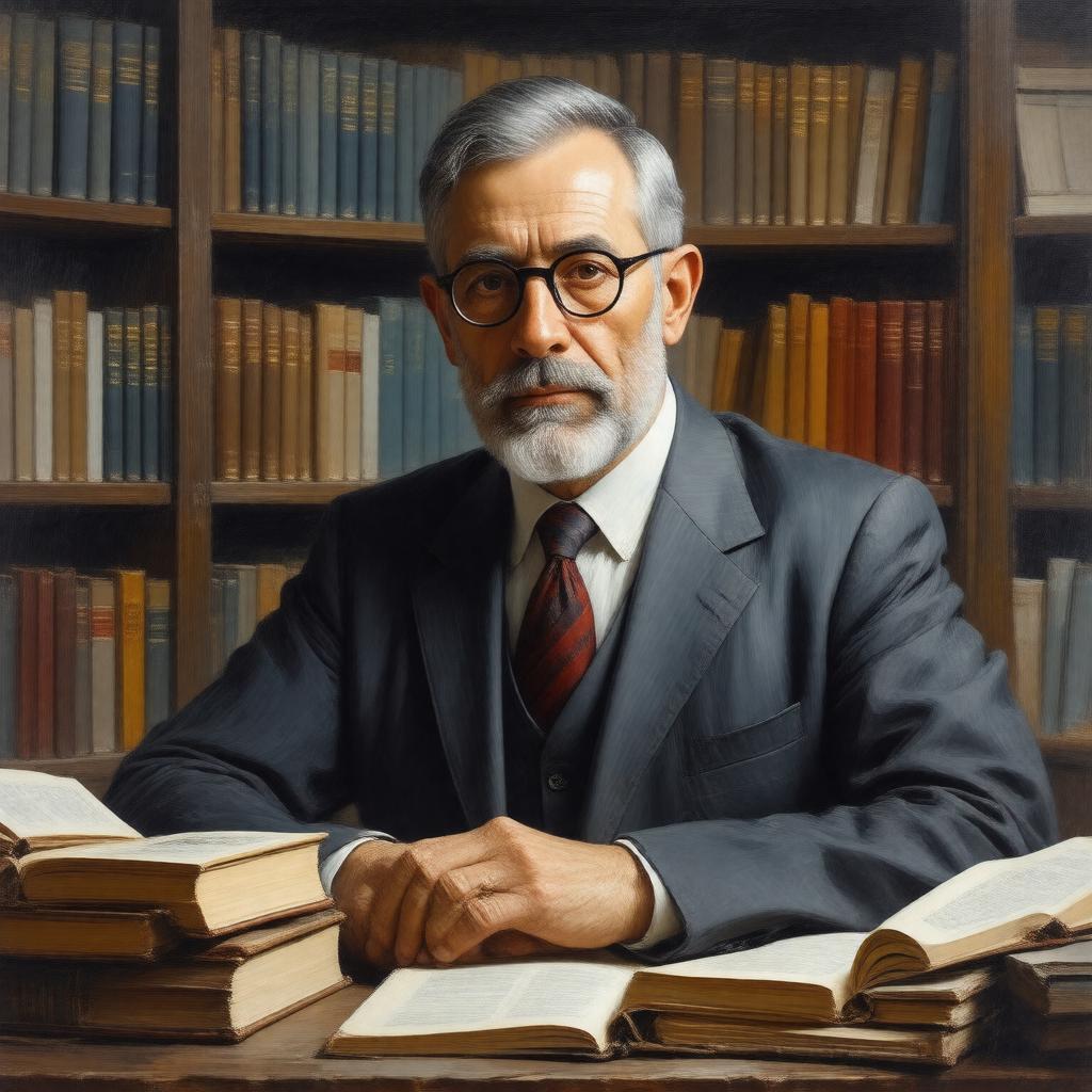 AI-created image of Yehoshua Bar-Hillel