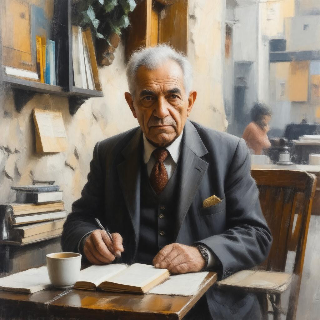 AI-created image of Yehuda Amichai