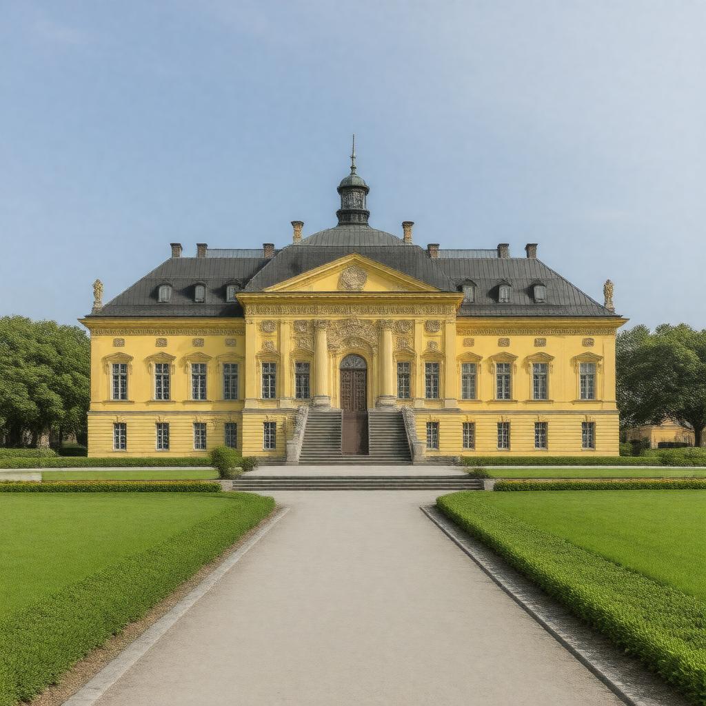 Click to view larger image AI-created image of Yellow Palace, Copenhagen, Denmark