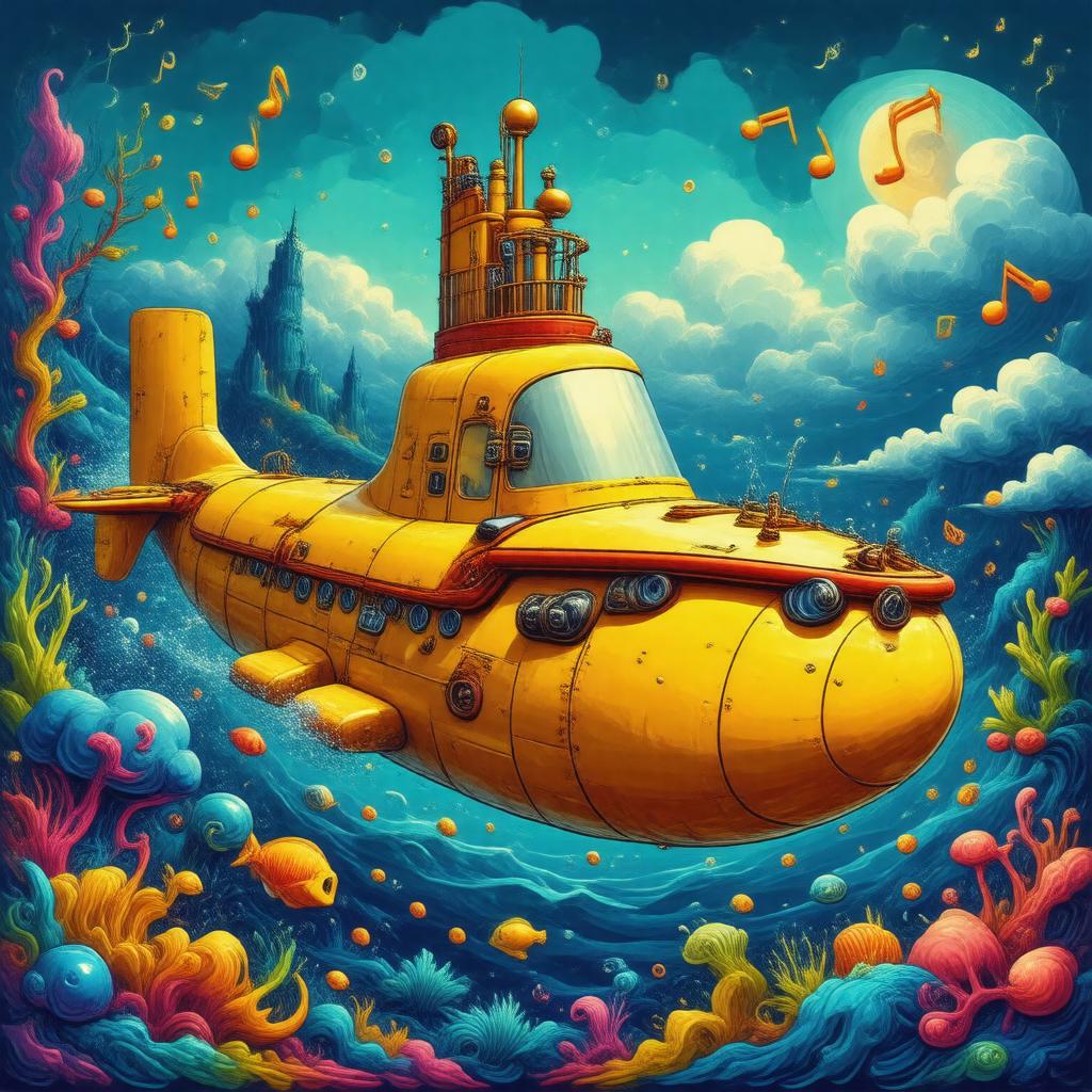 AI-created image of Yellow Submarine