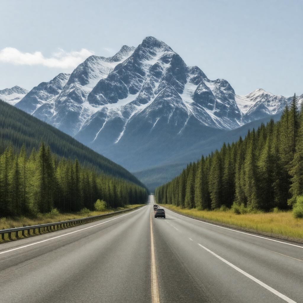 AI-created image of Yellowhead Highway
