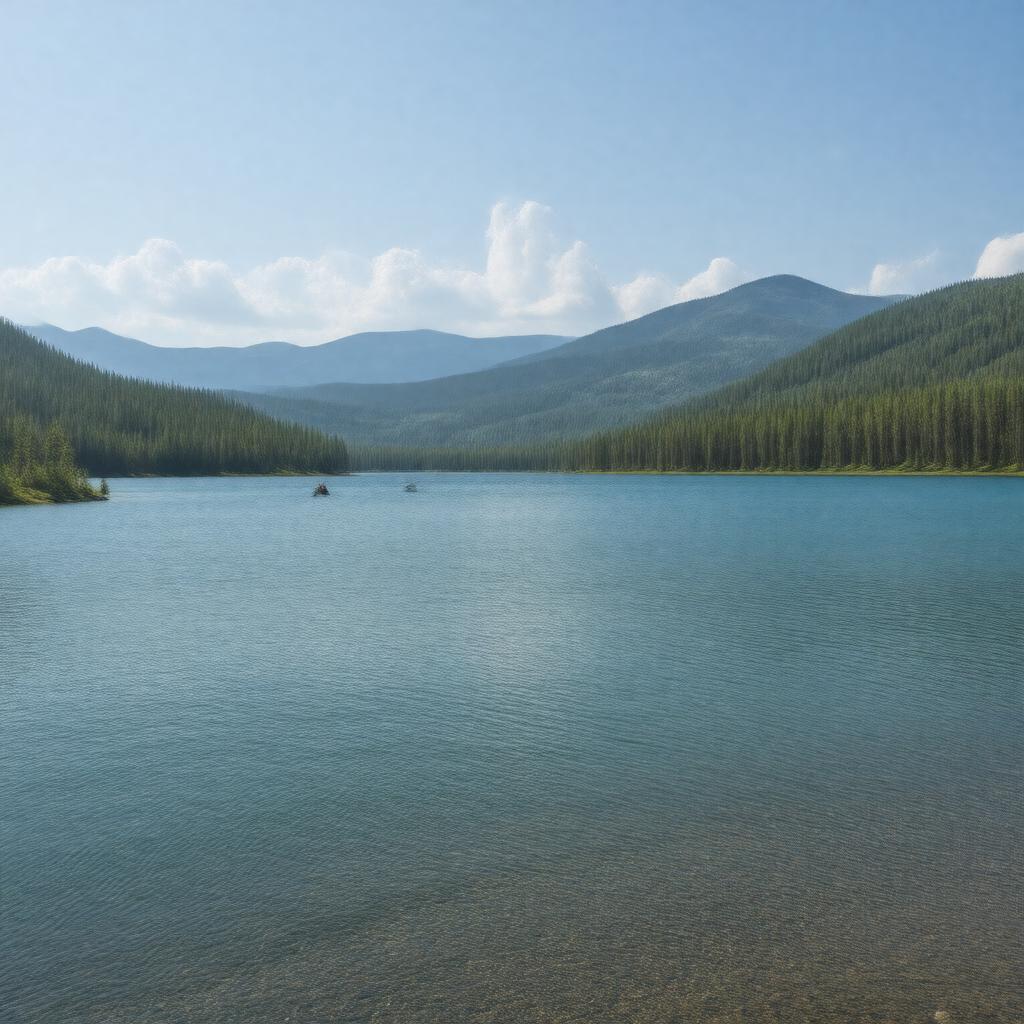 AI-created image of Yellowstone Lake