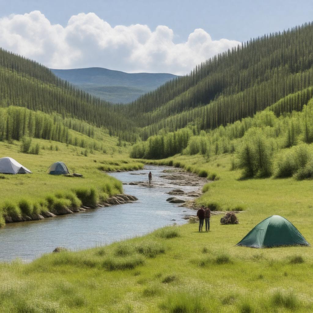 AI-created image of Yellowstone River State Park