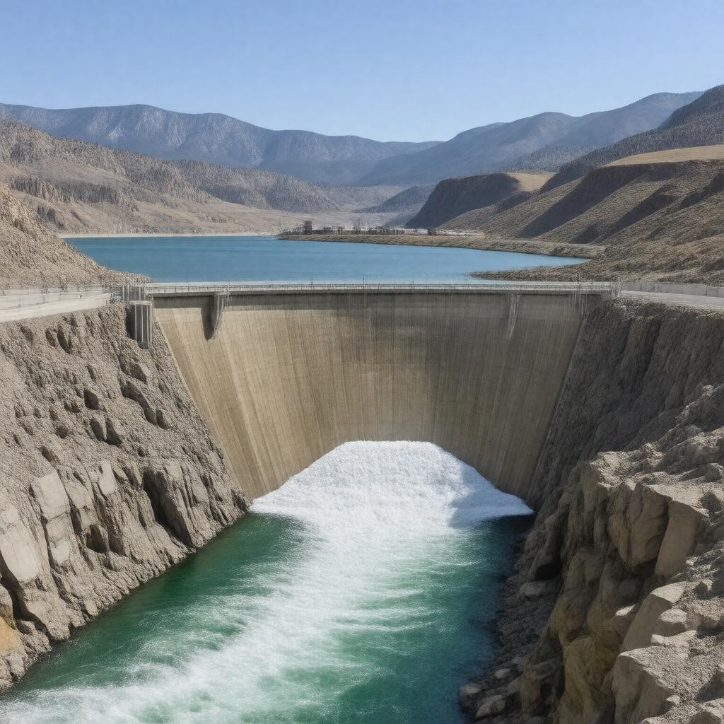 Click to view larger image AI-created image of Yellowtail Dam