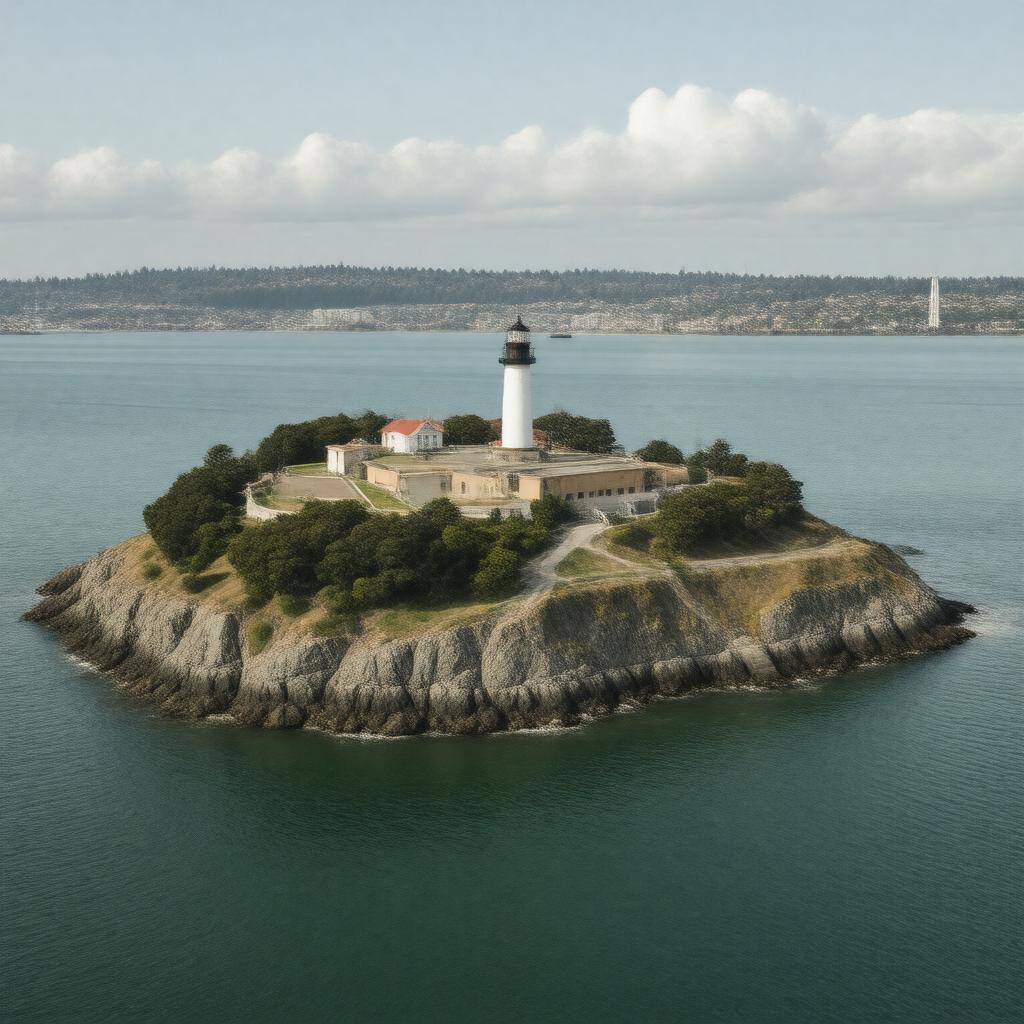 Click to view larger image AI-created image of Yerba Buena Island