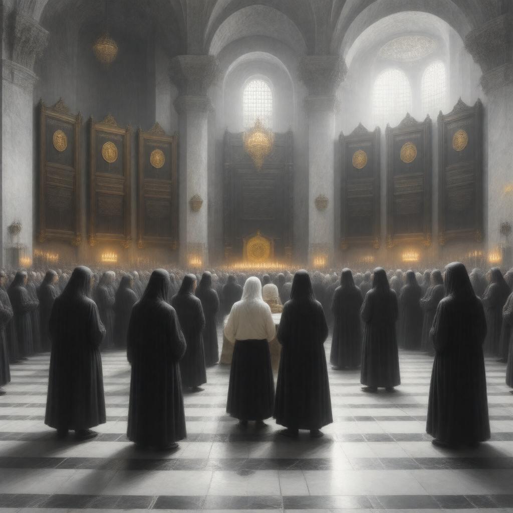 AI-created image of Yizkor memorial service