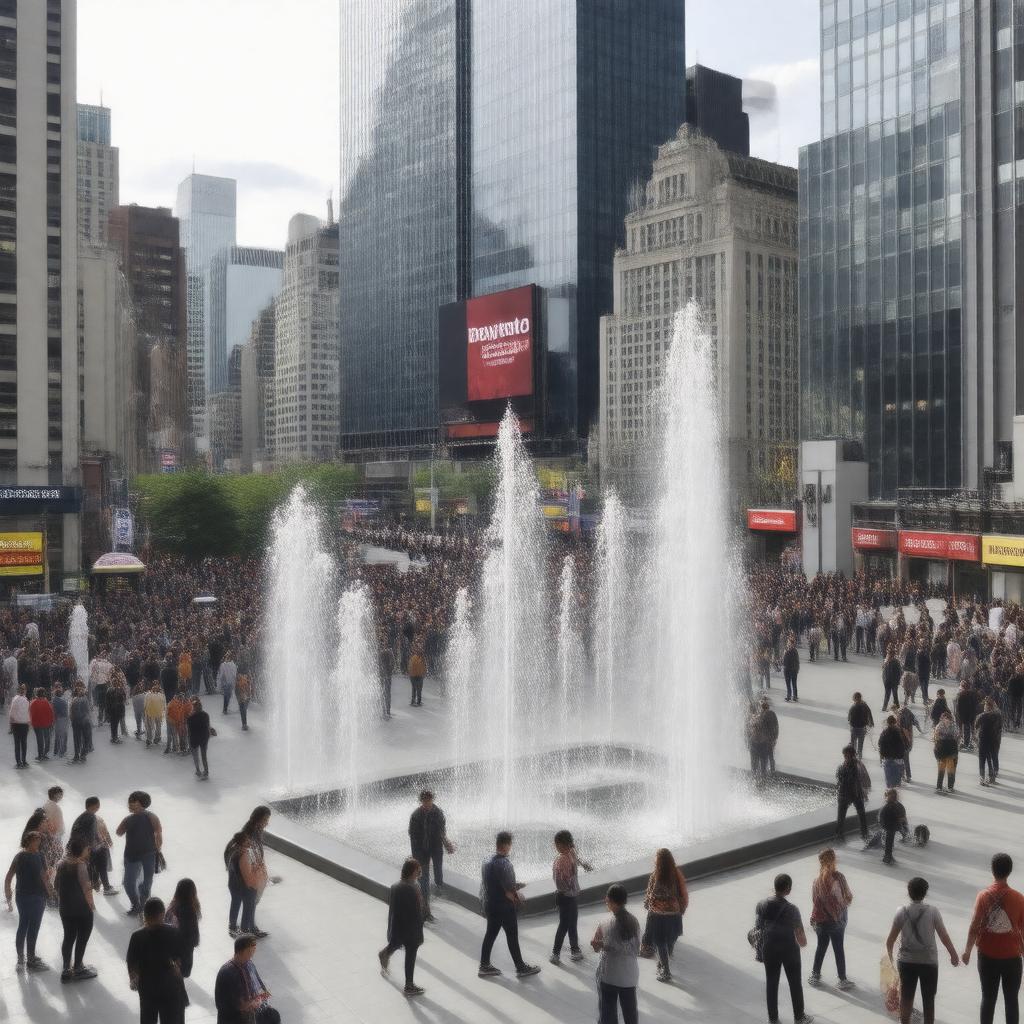 Click to view larger image AI-created image of Yonge-Dundas Square