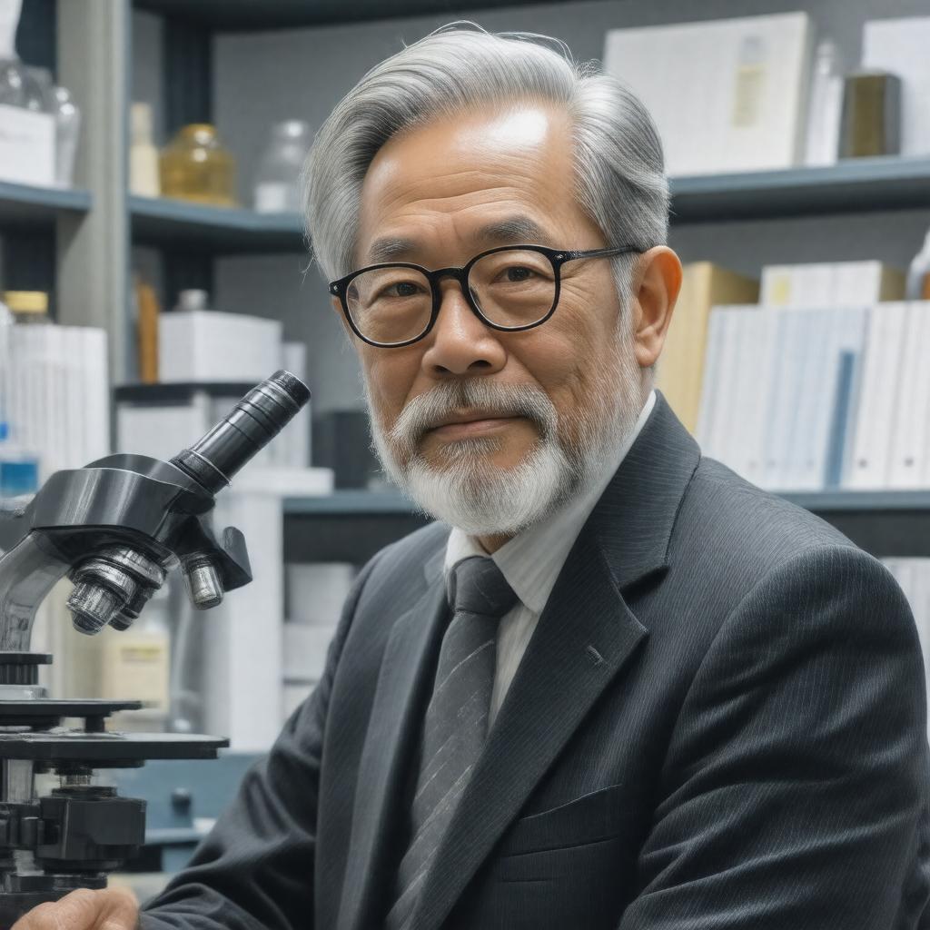 AI-created image of Yoshinori Ohsumi