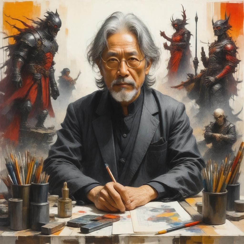 AI-created image of Yoshitaka Amano
