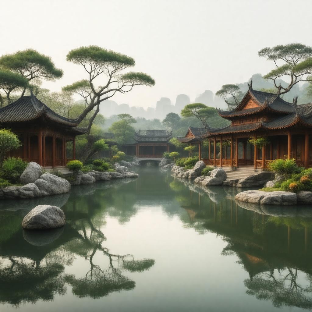 AI-created image of Yu Garden