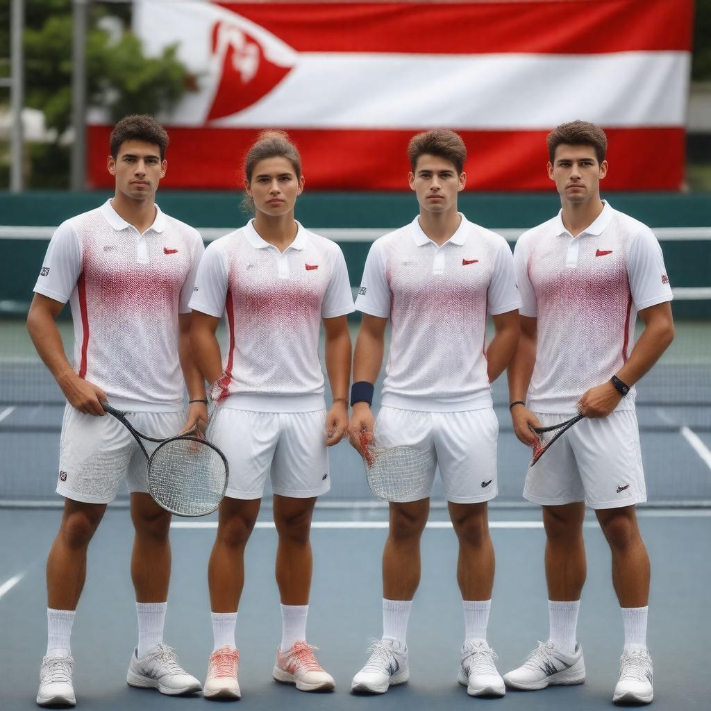 AI-created image of Yugoslavia tennis team