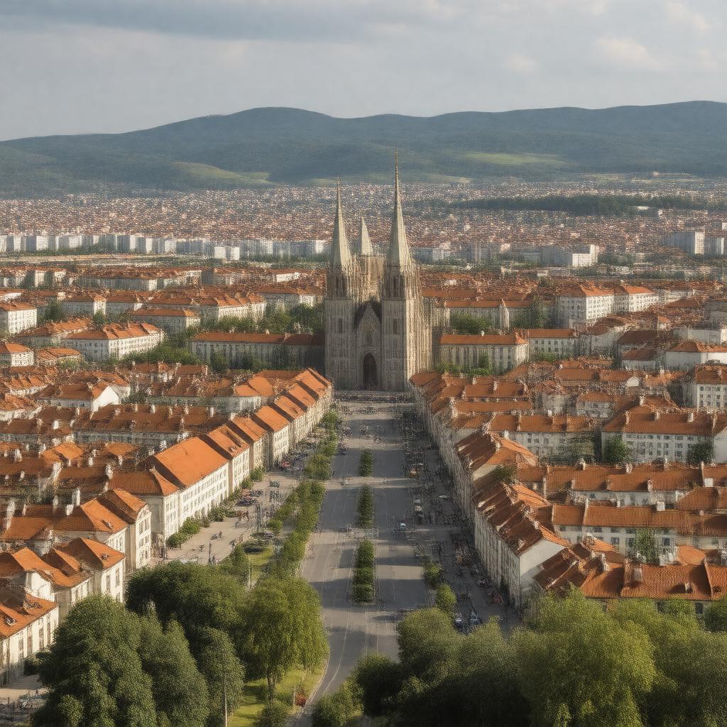 AI-created image of Zagreb, Croatia