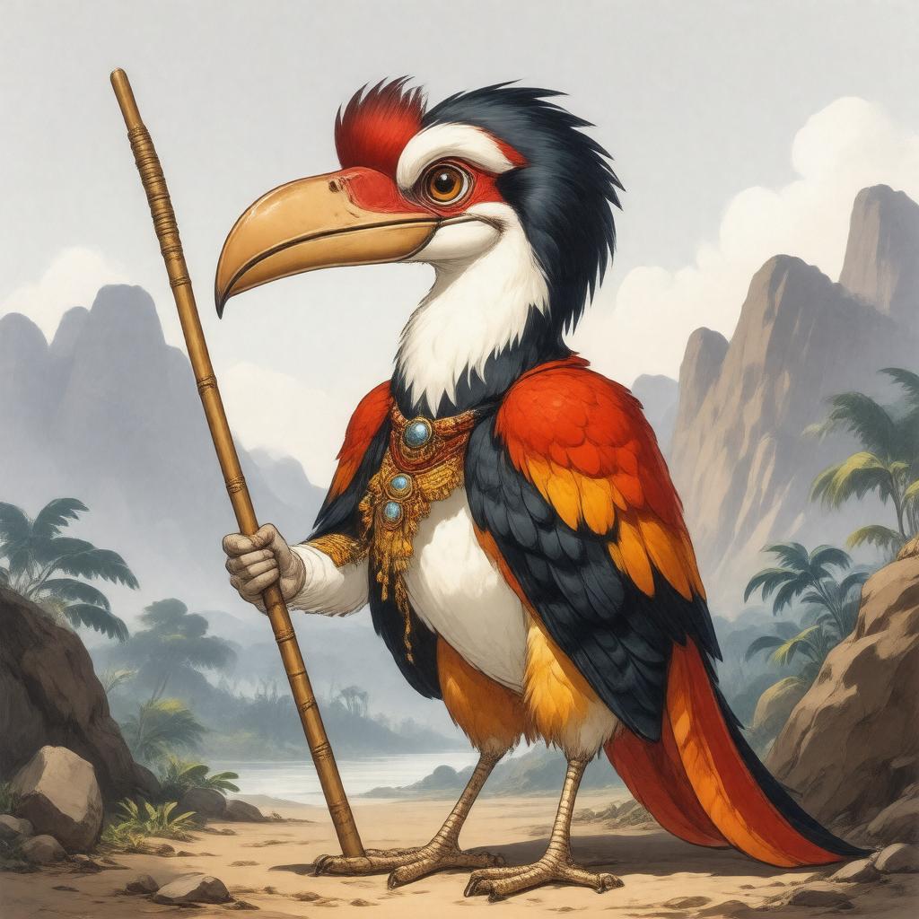 AI-created image of Zazu in The Lion King (1994)