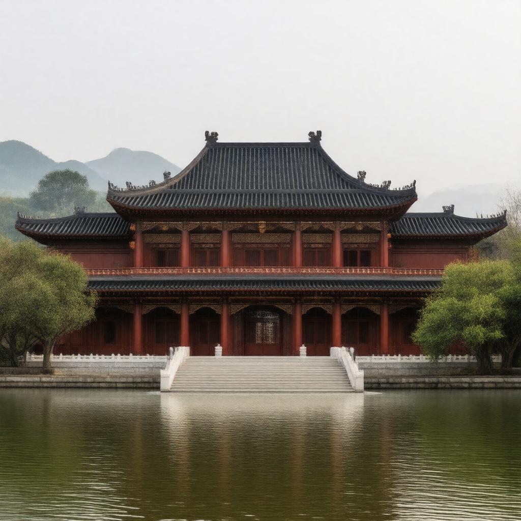 Click to view larger image AI-created image of Zhejiang Museum