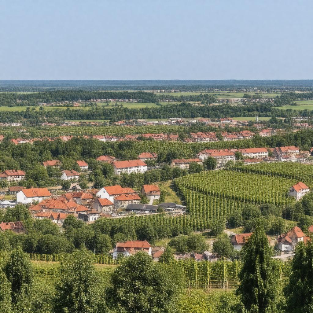 AI-created image of Zielona Góra