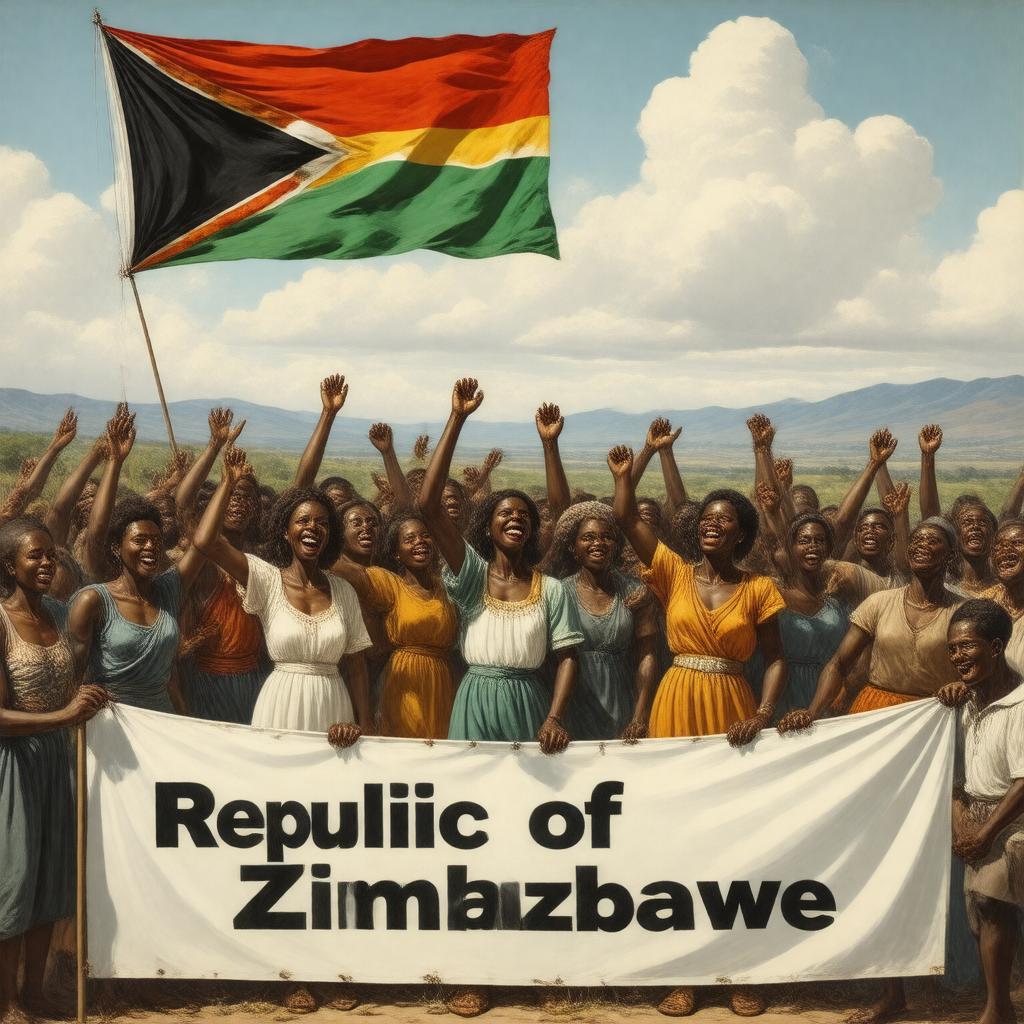 Click to view larger image AI-created image of Zimbabwean independence