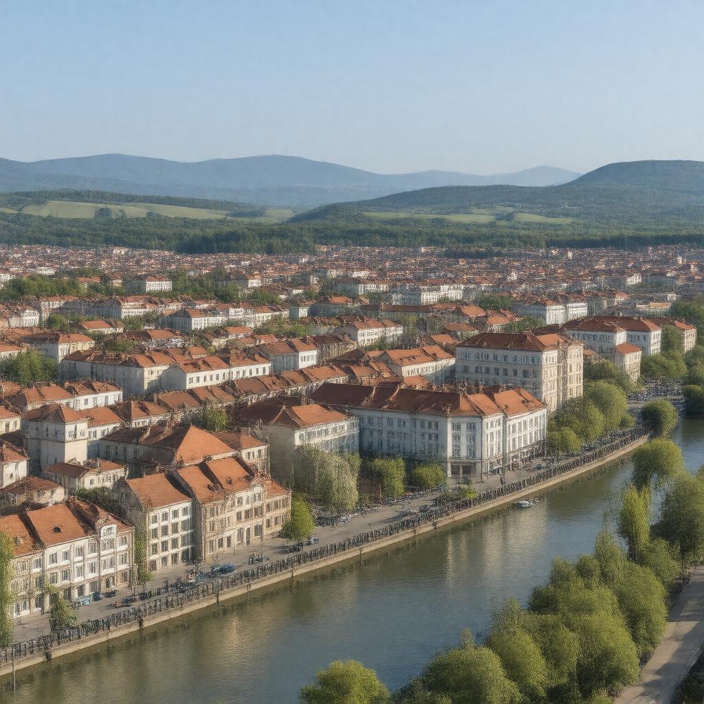 AI-created image of Zlín, Czechoslovakia