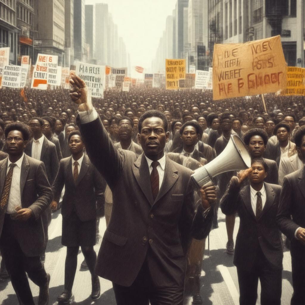 AI-created image of activist